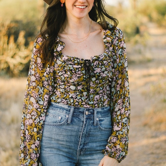 Free People Floral Blouse - Picture 4 of 7